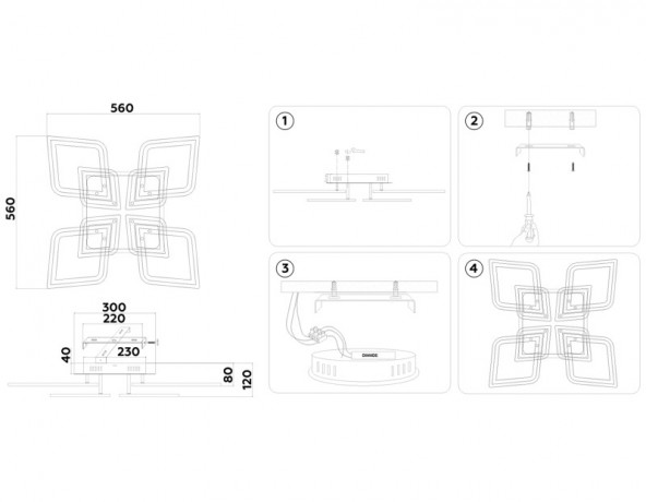 Накладная люстра Ambrella Light FA8912