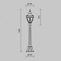 Садово-парковый светильник Maytoni O026FL-01B