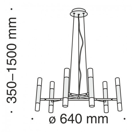 Подвесная люстра Maytoni MOD031PL-12B
