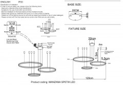 Подвесная люстра Crystal Lux MANZANA SP67W LED BLACK