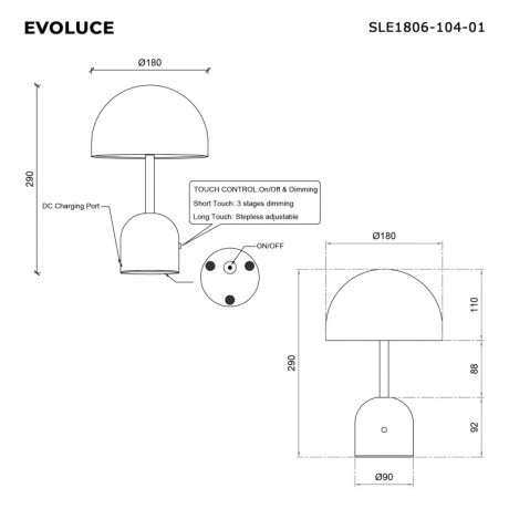 Настольная лампа Evoluce SLE1806-104-01