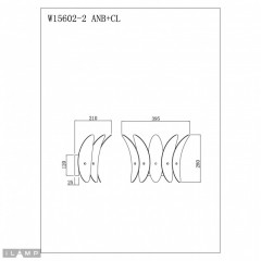 Бра iLamp W15602-2 ANB+CL