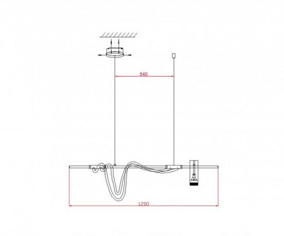 Люстра на штанге Kink Light 08039-120A,19