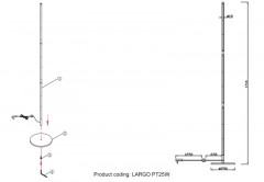 Торшер Crystal Lux LARGO PT25W BLACK