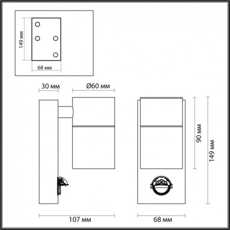 Светильник настенный Odeon Light 4389/1W
