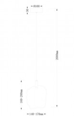 Подвесной светильник Fluorite FL1188-1PM