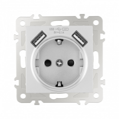 Розетка Arte Milano 206.47-1.silver