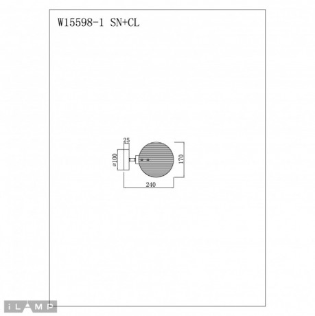 Бра iLamp W15598-1 SN+CL