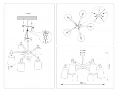 Люстра на штанге Ambrella Light TR82208