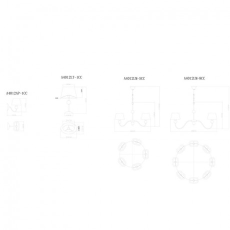 Подвесная люстра ARTE Lamp A4012LM-5CC