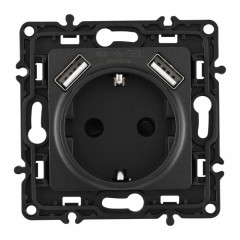 Розетка Arte Milano 217.47-1.black