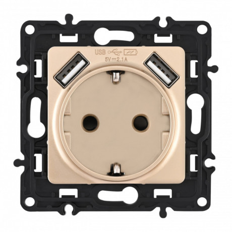 Розетка Arte Milano 217.47-1.shampan