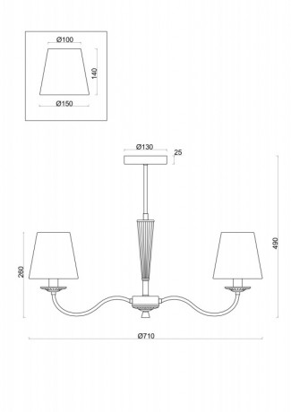 Люстра на штанге Freya FR2027PL-05N