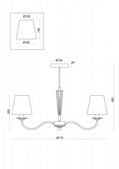 Люстра на штанге Freya FR2027PL-05N