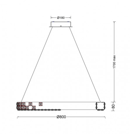 Подвесная люстра Fluorite FL1106-8P