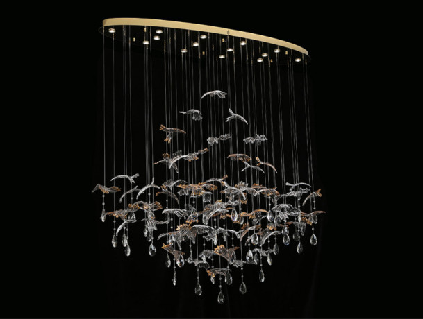 Подвесная люстра Newport 8220/140 С oval gold polished