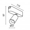 Светильник на шине Maytoni Technical TR103-1-5W3K-M-B