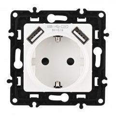 Розетка Arte Milano 217.47-1.white