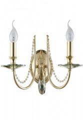 Бра Crystal Lux VICTORIA AP2 GOLD/AMBER