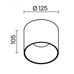 Накладной светильник Maytoni Technical C064CL-01-25W3K-RD-WB