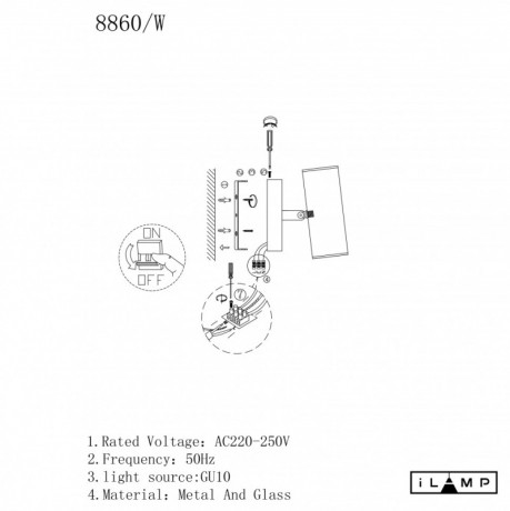 Спот iLamp 8860W BR-BK