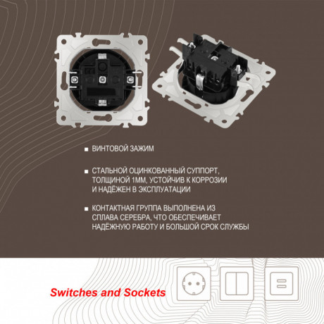 Розетка Arte Milano 202.41-1.black