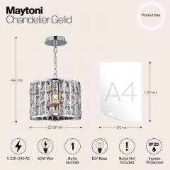 Подвесная люстра Maytoni MOD184-PL-01-CH