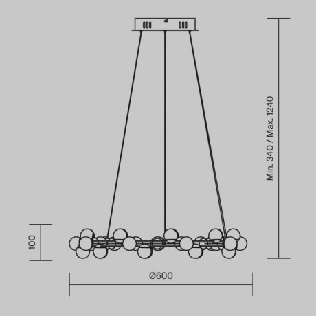 Подвесная люстра Maytoni MOD081PL-L50G3K