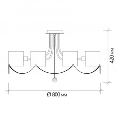 Накладная люстра Escada 683/8P