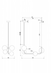 Подвесная люстра Freya FR4005PL-04B