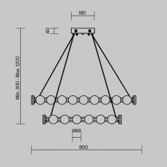 Каскадная люстра Freya FR6180PL-L70B