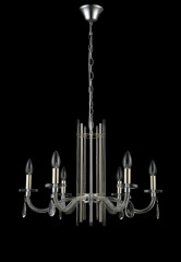 Подвесная люстра Crystal Lux AURELIO SP6 GOLD+CHROME/TRANSPARENT