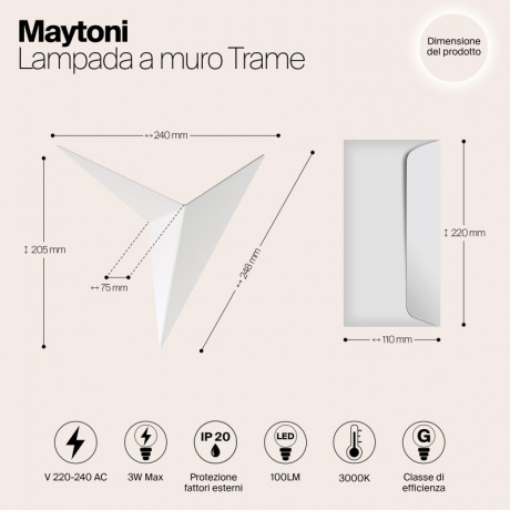 Бра Maytoni Technical C808WL-L3W