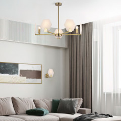 Люстра на штанге Eurosvet 60158/5 латунь