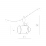 Светильник на шине ARTE Lamp A3056PL-1WH