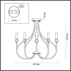 Накладная люстра LUMION 4495/5C