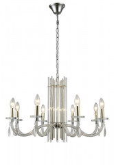 Подвесная люстра Crystal Lux AURELIO SP8 GOLD+CHROME/TRANSPARENT