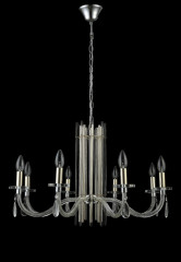 Подвесная люстра Crystal Lux AURELIO SP8 GOLD+CHROME/TRANSPARENT