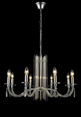 Подвесная люстра Crystal Lux AURELIO SP8 GOLD+CHROME/TRANSPARENT