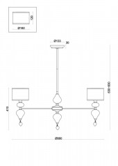 Люстра на штанге Freya FR5369CL-08BS