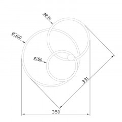 Накладная люстра Escada 10213/2LED BL Chrome