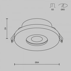 Влагозащищенный светильник Maytoni Technical DL083-01-GU10-RD-S