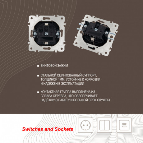 Розетка Arte Milano 203.41-1.black