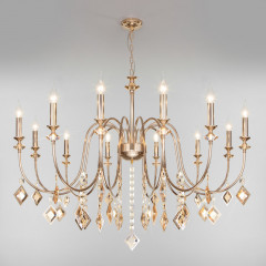 Подвесная люстра Eurosvet 10120/12 золото/тонированный хрусталь Strotskis Sm