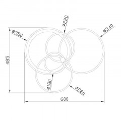 Накладная люстра Escada 10213/4LED BL White