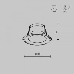 Встраиваемый светильник Maytoni Technical DL094-GU10-W