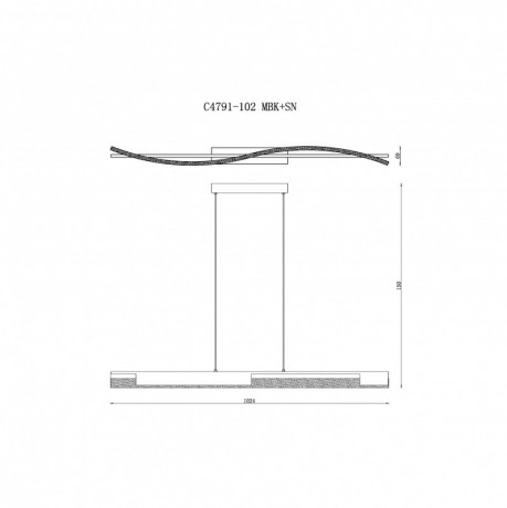 Линейный светильник iLedex C4791-102 MBK+BN