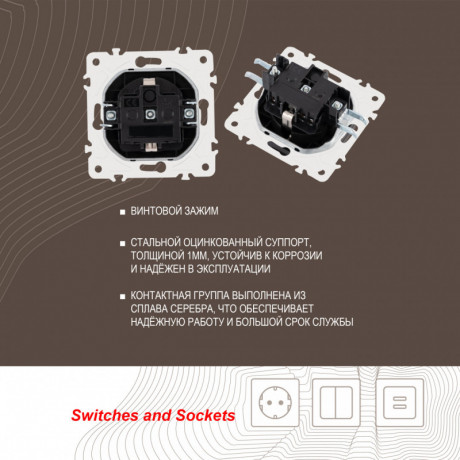 Розетка Arte Milano 205.41-1.black