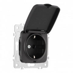 Розетка Arte Milano 205.41-1.black