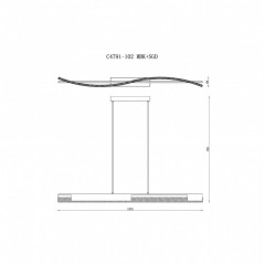 Линейный светильник iLedex C4791-102 MBK+SGD